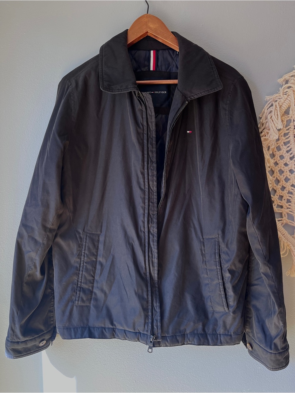 Tommy Hilfiger Navy Harrington Jacket, Men’s Small